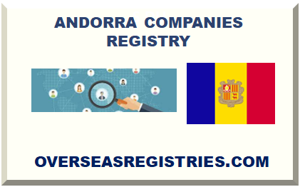 ANDORRA COMPANIES REGISTRY 2023