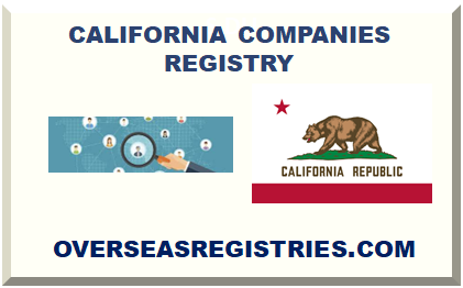 CALIFORNIA COMPANIES REGISTRY 2023