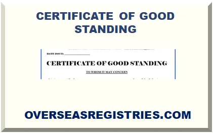 CERTIFICATE OF GOOD STANDING 2025
