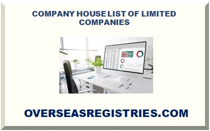 COMPANY HOUSE LIST OF LIMITED COMPANIES 2025