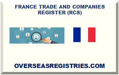 FRANCE TRADE AND COMPANIES REGISTER (RCS) 2022 2023