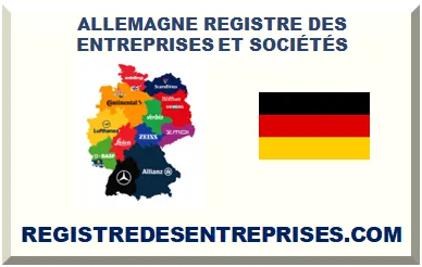 ALLEMAGNE REGISTRE DES ENTREPRISES ET SOCIÉTÉS 2025