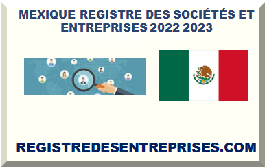 MEXIQUE REGISTRE DES SOCIÉTÉS ET ENTREPRISES 2023